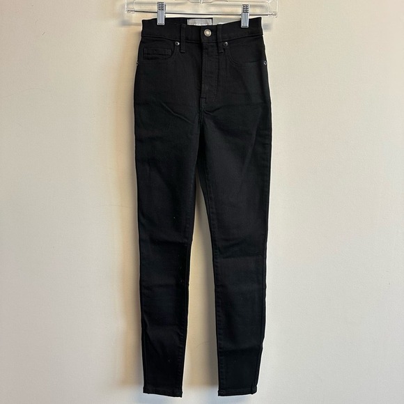 NWT Everlane  Authentic Stretch High Rise Skinny Jeans Denim Black Wash Size 23 - Picture 1 of 7